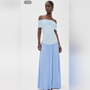 Lioness Light Blue Off-Shoulder Maxi Dress